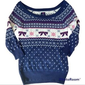Tommy Girl Fair Isle Off-the-Shoulder Sweater